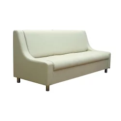 Диван офисный тройной Клерк 9 бежевый Ecotex 3014