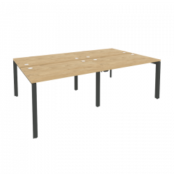 Рабочая станция на П-образном м/к ОНИКС О.МП-Д.РС-4.2.7 Тиквуд Светлый/Антрацит / ONIX O.MP-D.RS-4.2.7