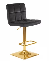 Стул барный ДОБРИН ГОЛДИЕ черный велюр МДЖ9-101 / DOBRIN GOLDIE MJ9-101