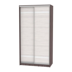 Шкаф-купе белый лдсп B-220х120х60-2(ЯАТ-ЯАС-D9D9)