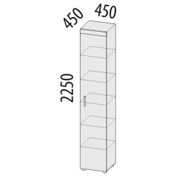 Шкаф-пенал (лев/прав) Тиффани 47.06.1