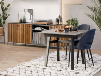 Гостиная Элиот №4 Оникс Серый/Орех фактурный