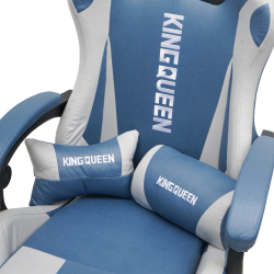 Кресло 907 KINGQUEEN, замша, цвет синий с массажем, арт 907-LB