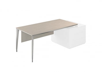 Стол под опорную тумбу 800 Atlas NZ-0106.YN.AL Ясень Наварра Алюминий