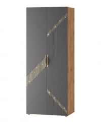 Шкаф для одежды с полками и штангой (лев/прав) Монако 902.13 Дуб Вотан Графит