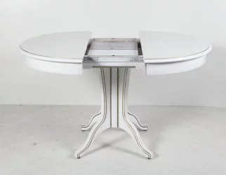 Круглый раздвижной стол Орион-5 (d1000) тон 1 с золотой патиной