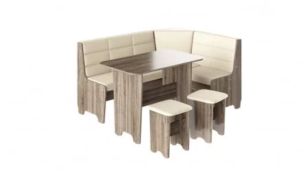 Кухонный уголок Техас Исп.2 Дуб Сонома трюфель/Кашемир Крем