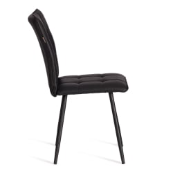 Металлический стул Bari LT, экокожа, черная, 41х55х89 см