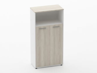 Шкаф 3 широкий закрытый с нишей Дека 10.16.131 Дуб Сантана светлый/Белый / Deka