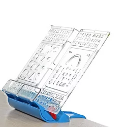 Трехуровневая подставка-трафарет под книгу ПК-03 Синяя