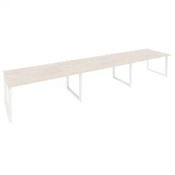 Стол переговорный (3 столешницы) ONIX O.MO-PRG-3.4 Денвер Светлый/Белый