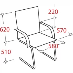 Конференц-кресло EChair-515 VR 322952 Коричневое