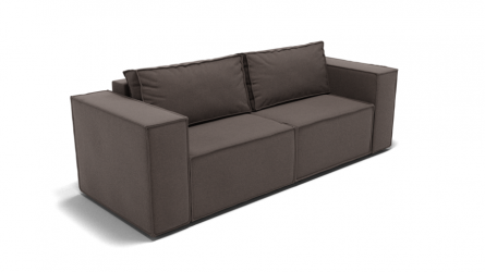 Диван Рашт (ЗР) Цвет фасада: Коричневый; Тип: Прямой; Материал фасада: Металл/Велюр