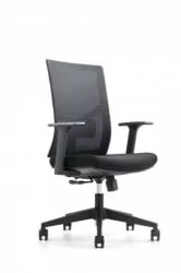 Кресло офисное СИЛЬВИЯ ЛБ Черная сетка / LB