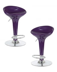 Стул барный DOBRIN BOMBA (фиолетовый металлик) 2 шт
