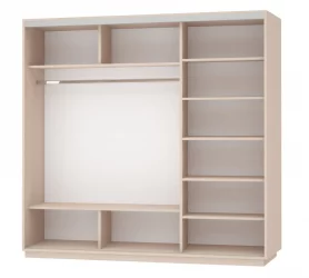 Шкаф-купе трехдверный Экспресс Трио Элемент 2400х2400х Белый снег / 2400х2400h