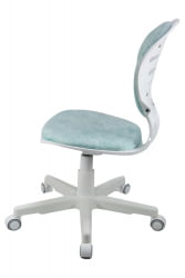 Кресло 1139 FW PL White велюр Bliss 10 голубой