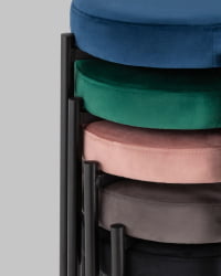 Табуретка Рио велюр Синий