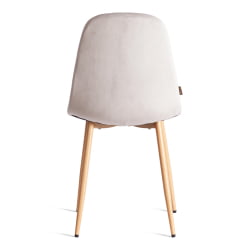 Металлический стул BREEZE (mod. JSC-58) Велюр/металл , 44 х 53 х 86 см, Light grey (светло-серый) HLR14 / натуральный