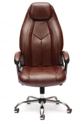 Кресло руководителя BOSS хром Коричневый 2 TONE