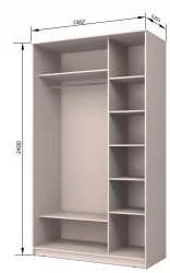 Шкаф-купе Хит-24-14-55 Ясень шимо светлый