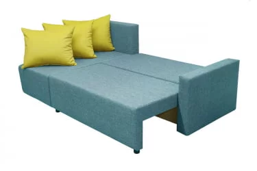 Угловой диван Sherry (3 категория) с механизмом подъема оттоманки Балтик Азуре Эппл