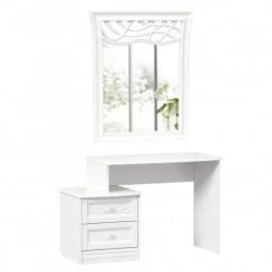 Столик туалетный Джулия с зеркалом ППУ Белый