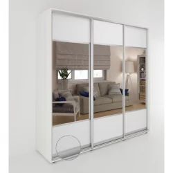 Шкаф-купе без зеркал Акцент-Дуэт КВ 2400х600 Выбеленное дерево