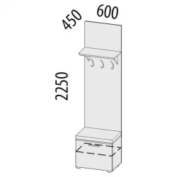 Прихожая Тиффани 47.09.1 Сосна Астрид Мелинга Игуана Бежевый