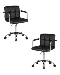 Офисное кресло для персонала DOBRIN TERRY (черный) 2 шт