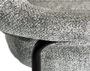 Стул барный DOBRIN CHARLY BLACK (светло-серый твид (LEO04)) 2 шт