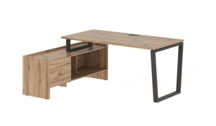 Стол с тумбой ЕДИС ЕВCТ 17814 Дуб Денвер светлый Мокко / EDIS EVCT