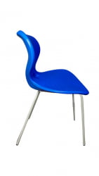 Стул универсального назначения АУРА (рост 6) Синий/Каркас полимерный хром / AURA