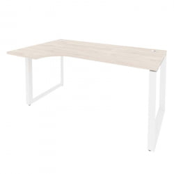 Стол эргономичный левый на О-образном м/к ONIX O.MO-SA-1L Денвер Светлый/Белый