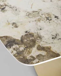 Обеденный стол Аврора 160x90 Белый мрамор