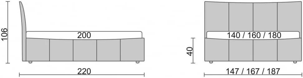 Кровать Stella Красный_68184