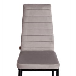 Стул Easy (mod. JSC02-1) металл, флок, 41 х 52 х 96 см, Light grey (светло-серый) HLR14 / черный