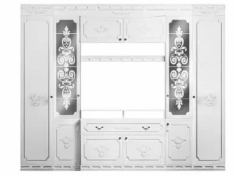 Классическая стенка в гостиную Мария Луиза 1 Бодега Белый