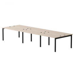 Бенч-система на 6 мест на металлокаркасе, опоры 90 гр Everprof EVO 254S218 Дуб Соната Черный