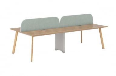 Рабочая станция на 4 места с 2-мя тканевыми экранами ЕCО144.У003+2 ЕCО501.ЗЕЛ / ECO144.U003+2 ECO501.ZEL