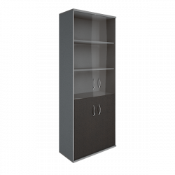 Шкаф высокий широкий Riva А.СТ-1.2 Венге/Металлик