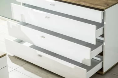 Комод 1200 с 4 ящиками Фиджи ЛД 659.050.000 Дуб Золотой Белый