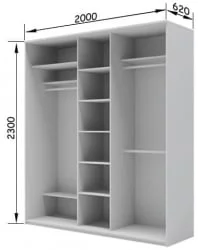 Шкаф-купе Хит-23-20-111 Ясень шимо светлый