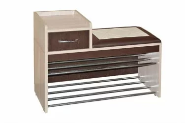 Тумба для обуви Ольга 5 Ясень шимо светлый Венге