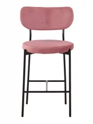 Стул полубарный Барбара (Б) велюр Пыльно-розовый