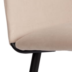 Дизайнерский стул La Rousse NEW, велюр, бежевый/черный, 7, 45x55x93 см