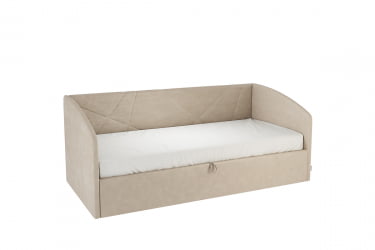 Односпальная кровать с подъемным механизмом Бест (Софа) КМ.S-15 капучино (велюр)