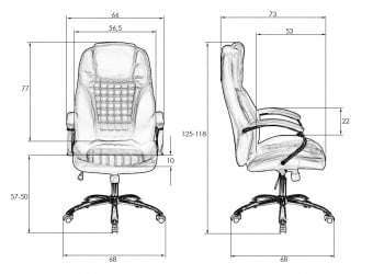 Офисное кресло для руководителей DOBRIN CHESTER (серый)