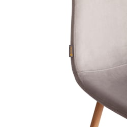 Металлический стул BREEZE (mod. JSC-58) Велюр/металл , 44 х 53 х 86 см, Light grey (светло-серый) HLR14 / натуральный
