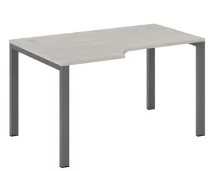 Стол эргономичный левый на металлоопорах New Line NLN36322424 Дуб шамони светлый